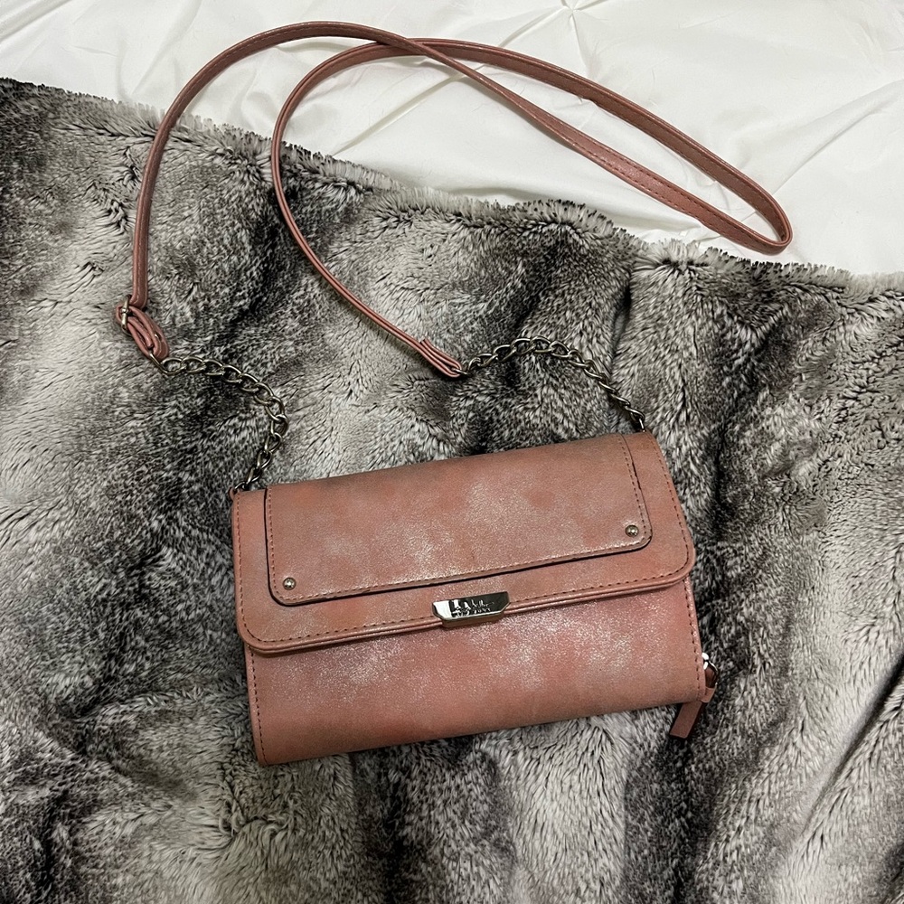 Nicole Miller Dusty Rose Crossbody Bag
